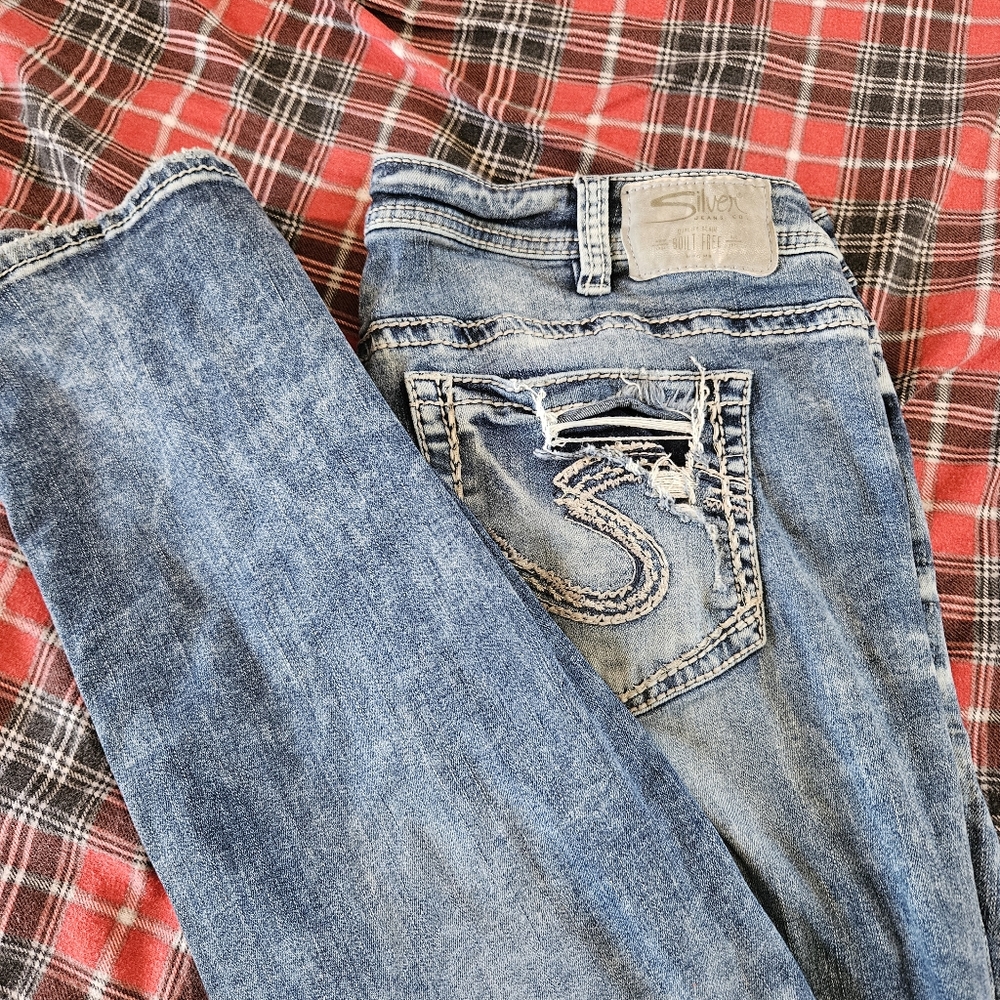 ❤️Plus Size, Boot Cut Silver Jeans❤️
